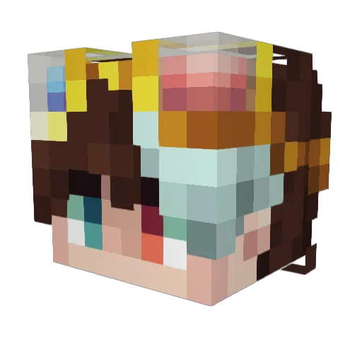 n3rty_ Minecraft avatar head, 3D render