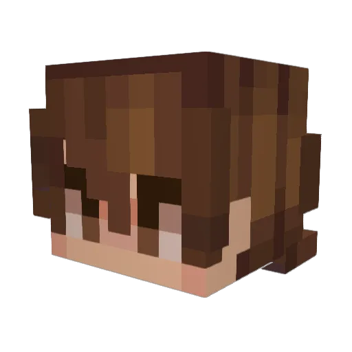 n3v3rdieplay Minecraft avatar head, 3D render
