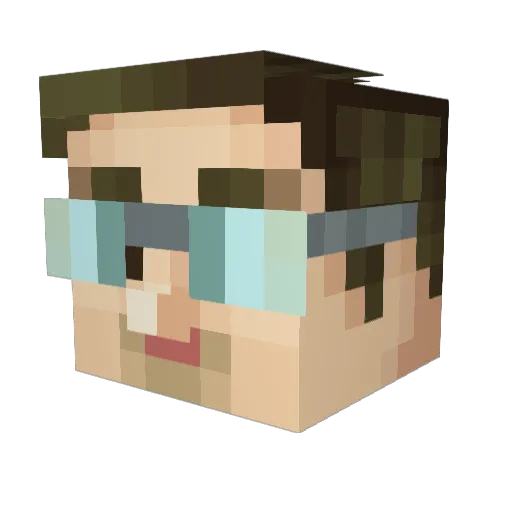 n3wil Minecraft avatar head, 3D render