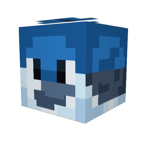 n4Ch0o Minecraft avatar head, 3D render