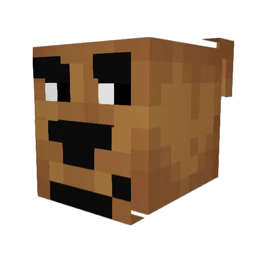 n4rti Minecraft avatar head, 3D render