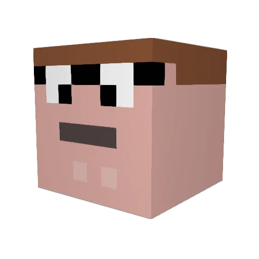 n4thnn Minecraft avatar head, 3D render