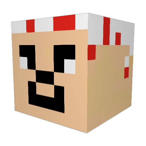 n4wx0 Minecraft avatar head, 3D render