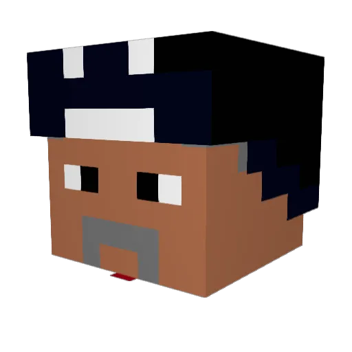 n5ll Minecraft avatar head, 3D render