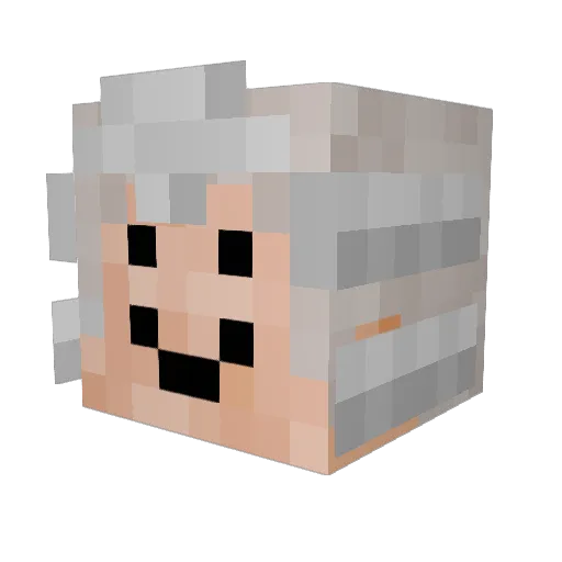 n7_o Minecraft avatar head, 3D render
