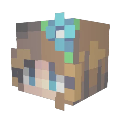 n7reda Minecraft avatar head, 3D render