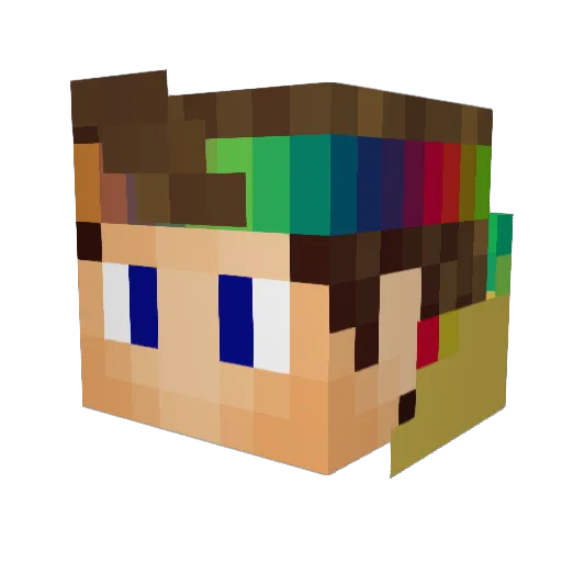 n84ort Minecraft avatar head, 3D render