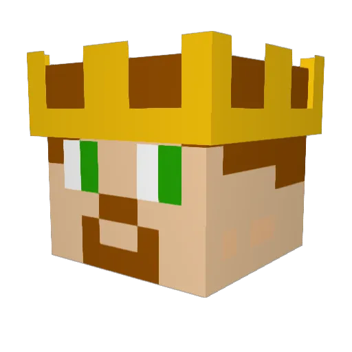 n87797 Minecraft avatar head, 3D render