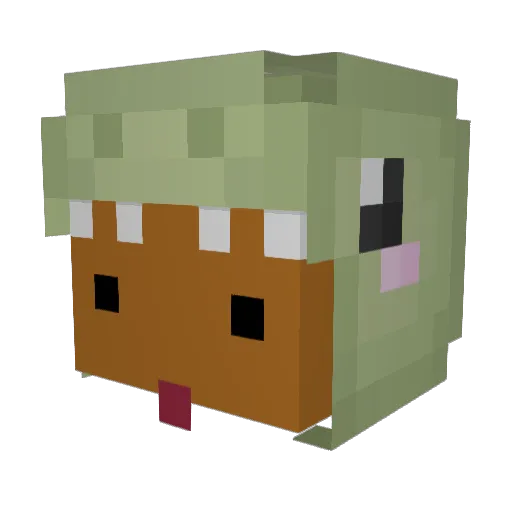 n8cake Minecraft avatar head, 3D render