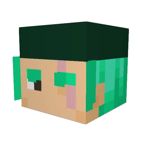 n8f_3 Minecraft avatar head, 3D render