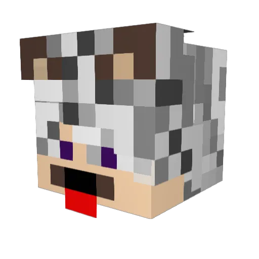 n8j1s Minecraft avatar head, 3D render