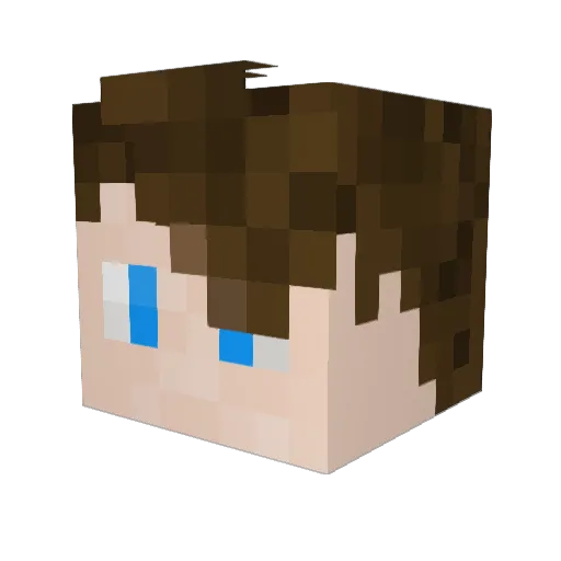 n8xD Minecraft avatar head, 3D render