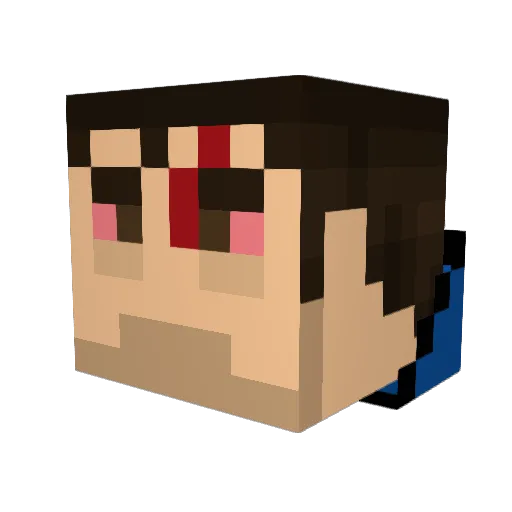 n9ck Minecraft avatar head, 3D render