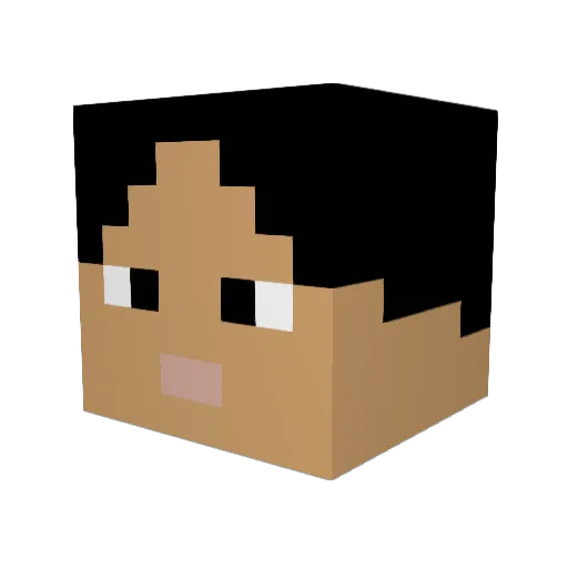n9rt Minecraft avatar head, 3D render