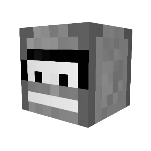 nAts Minecraft avatar head, 3D render