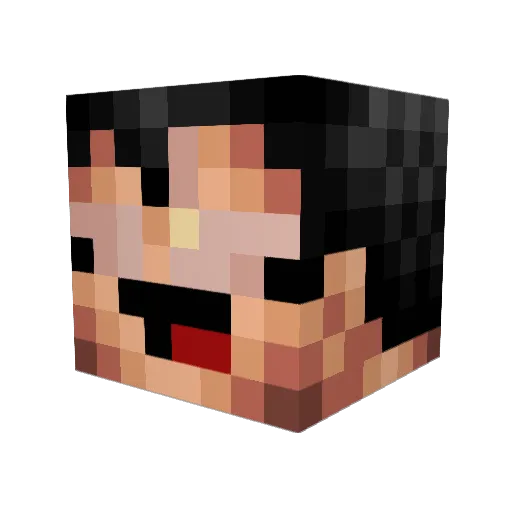 nAuseA87 Minecraft avatar head, 3D render