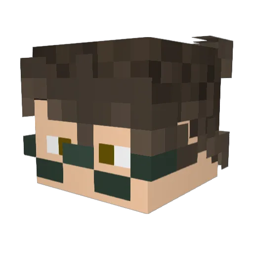 nBaabaaboey Minecraft avatar head, 3D render