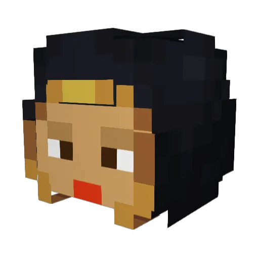nBery Minecraft avatar head, 3D render