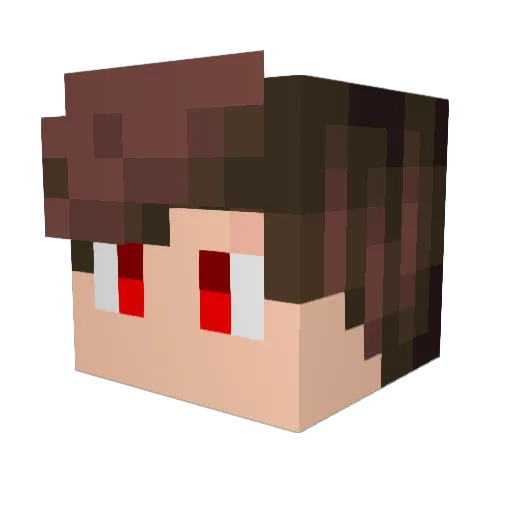 nDeren Minecraft avatar head, 3D render
