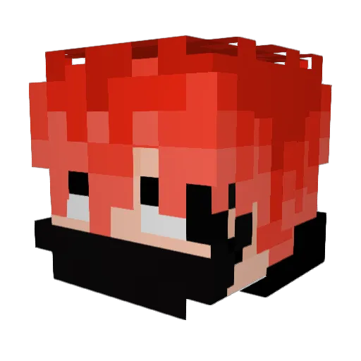 nIghtg Minecraft avatar head, 3D render