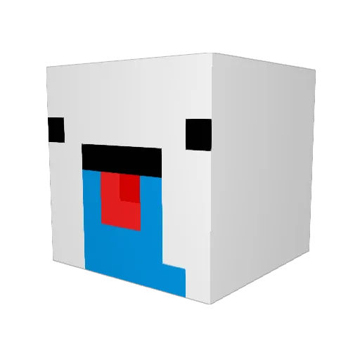 nNikoVv Minecraft avatar head, 3D render
