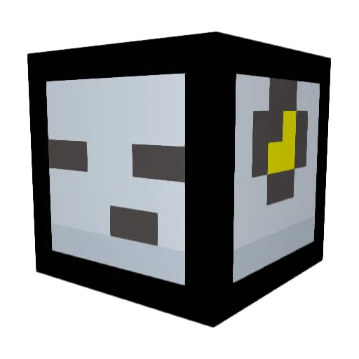 nNon_Existence Minecraft avatar head, 3D render