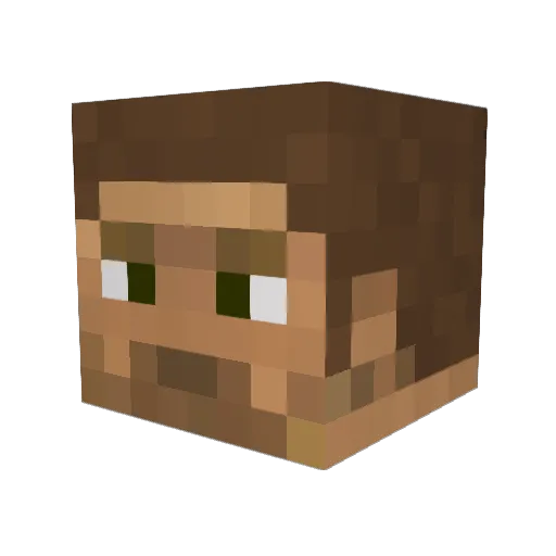 nObrainR Minecraft avatar head, 3D render