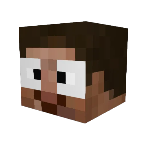 nQffe Minecraft avatar head, 3D render