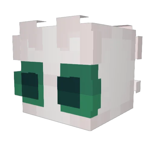 nSebs Minecraft avatar head, 3D render