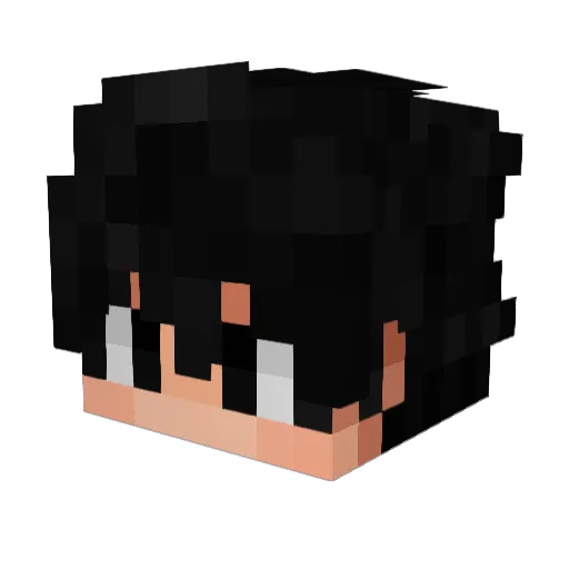 nUr09w Minecraft avatar head, 3D render