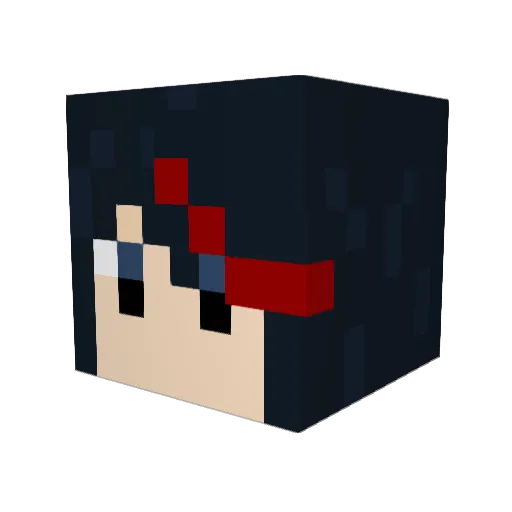 n_PneD Minecraft avatar head, 3D render