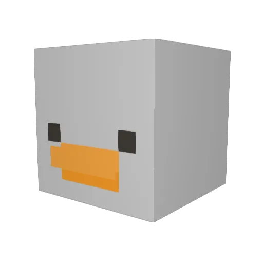 n_frog Minecraft avatar head, 3D render