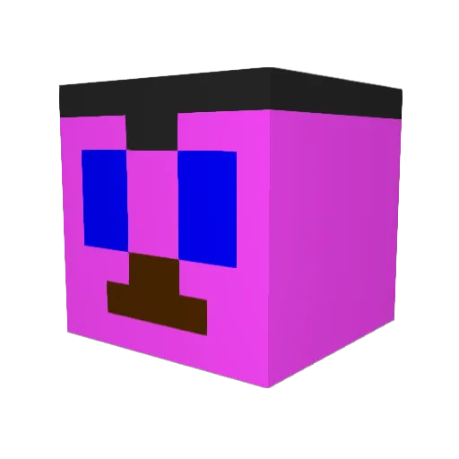 n_jell Minecraft avatar head, 3D render