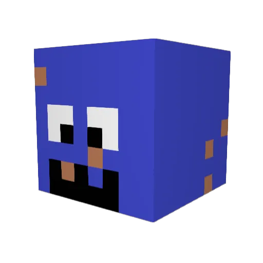 n_nb Minecraft avatar head, 3D render