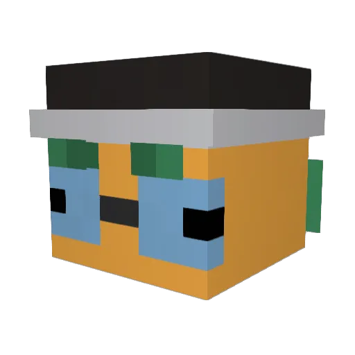 n_ocx Minecraft avatar head, 3D render