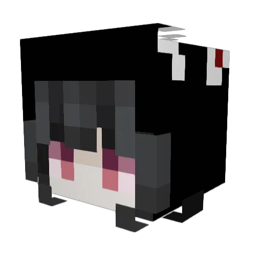 n_ya Minecraft avatar head, 3D render