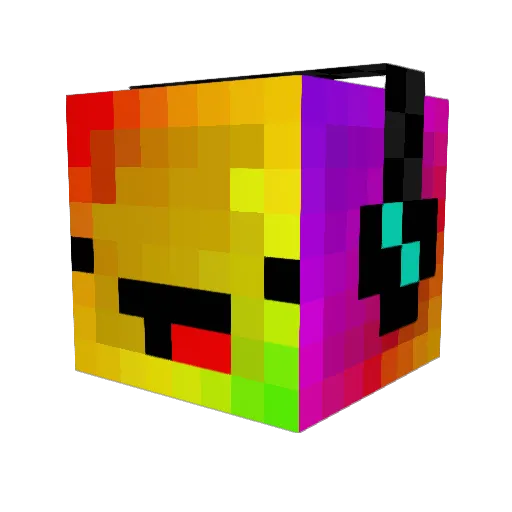na0316 Minecraft avatar head, 3D render