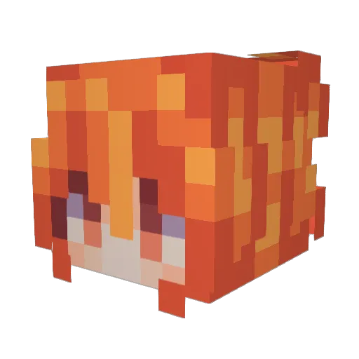 na7si Minecraft avatar head, 3D render
