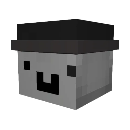na_10218 Minecraft avatar head, 3D render