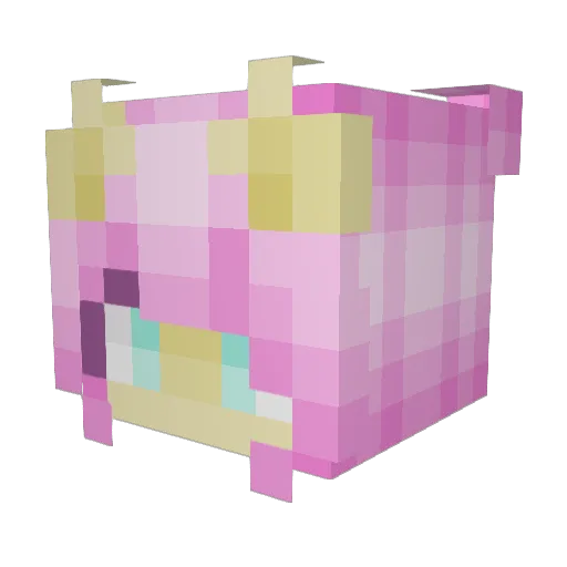 na_dino Minecraft avatar head, 3D render