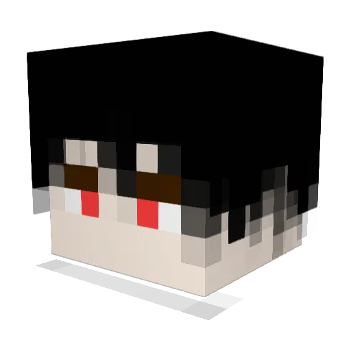 na_mory Minecraft avatar head, 3D render