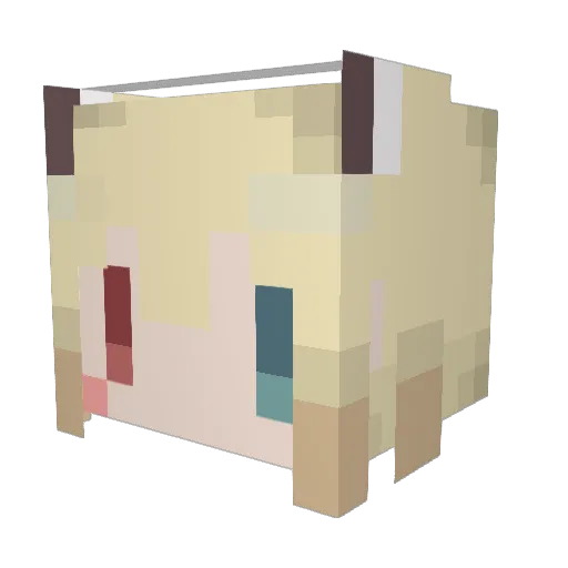 na_no7136 Minecraft avatar head, 3D render