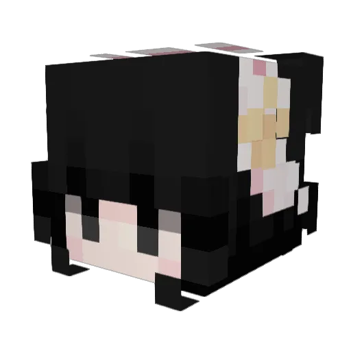 na_yumii Minecraft avatar head, 3D render