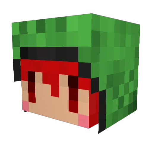 naa_1810 Minecraft avatar head, 3D render