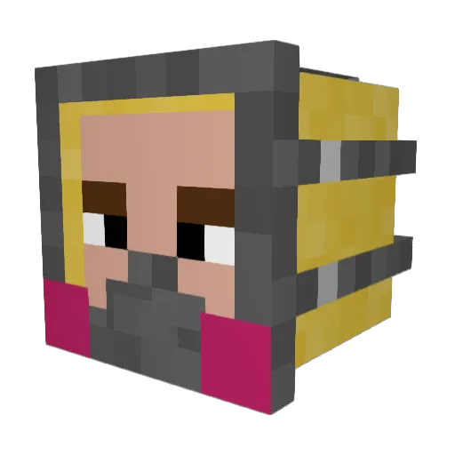 naaaaaaate Minecraft avatar head, 3D render