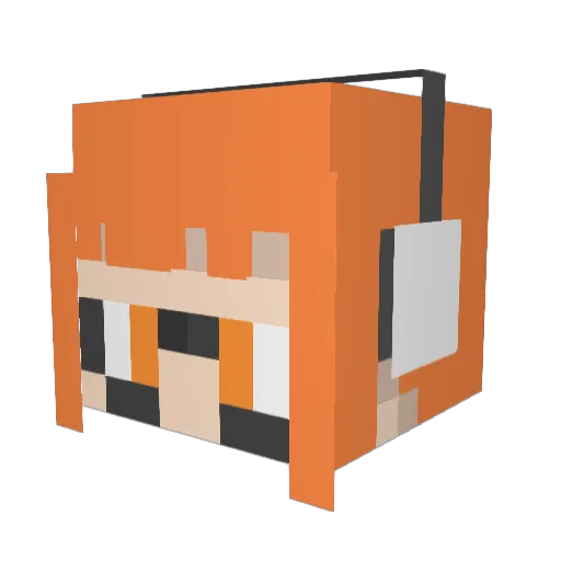 naaami Minecraft avatar head, 3D render
