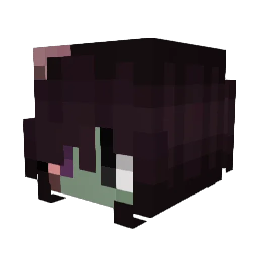naadiaaa Minecraft avatar head, 3D render