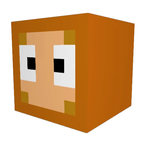 naampie3 Minecraft avatar head, 3D render