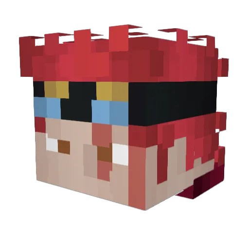 naanxx Minecraft avatar head, 3D render