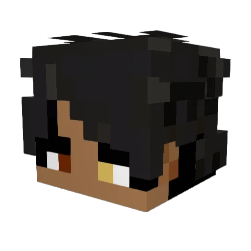 naaok Minecraft avatar head, 3D render